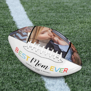 „Beste Mama ever“ personalisierter Foto-Fußball Football