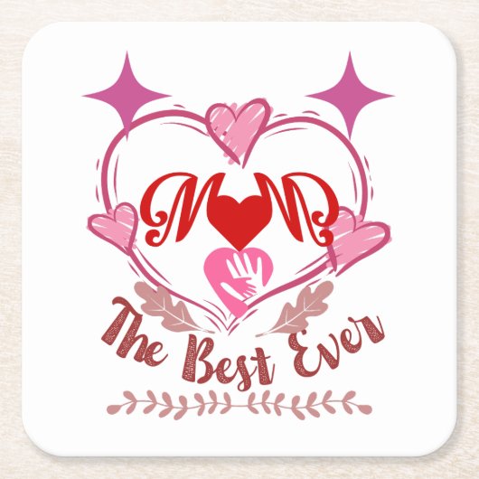 Beste Mama-Ever Rechteckiger Pappuntersetzer (Vorderseite)