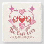 Beste Mama-Ever Steinuntersetzer (Vorderseite)