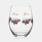 Beste Mama Ever Stemless Weinglas Ohne Stiel (Links)