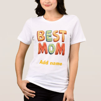 Beste Mama Farbige Blockbuchstaben - Süße Mutterst Tri-Blend Shirt