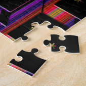 Beste Mama Farbige Blöcke und schwarzer Hintergrun Puzzle (Seite)