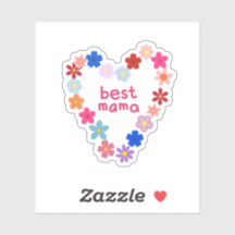 Beste Mama Farbige Florale Herz Illustration