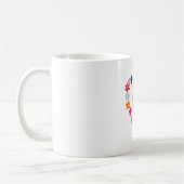 Beste Mama Farbige Florale Herz Illustration Kaffeetasse (Links)