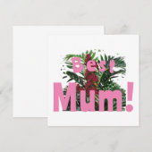 Beste Mama-Flachkarte (Vorne/Hinten)