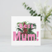 Beste Mama-Flachkarte (Stehend Vorderseite)