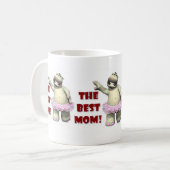 Beste Mama-Flusspferd-Tasse Kaffeetasse (Vorderseite Links)