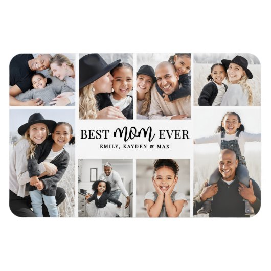 Beste Mama Foto-Collage Magnet (Horizontal)
