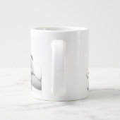 Beste Mama Foto Grauer Text Jumbo-Tasse (Rückseite)