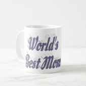 Beste Mama Foto Grauer Text Kaffeetasse (Vorderseite Links)