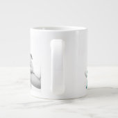 Beste Mama Foto Grüner Text Jumbo-Tasse (Rückseite)