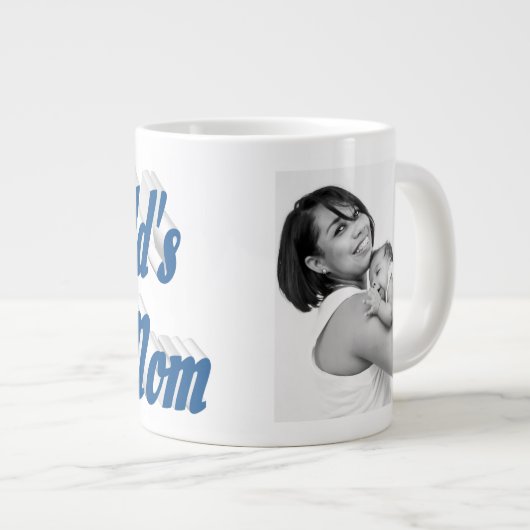 Beste Mama Foto Jumbo-Tasse (Vorderseite Rechts)