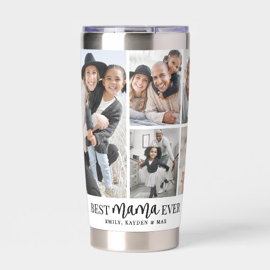 Beste Mama Foto Mutter Thermobecher (Vorderseite)