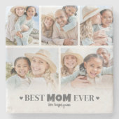 Beste Mama Foto Steinuntersetzer (Vorderseite)