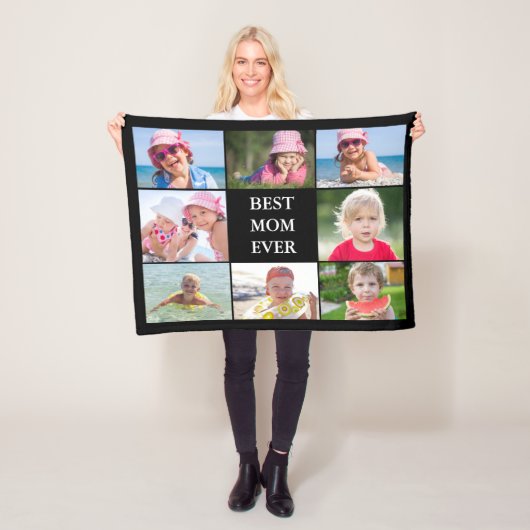 Beste Mama-FotoCollage Fleecedecke (Beispiel)