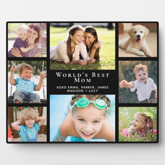 Beste Mama-FotoCollage Fotoplatte (Vorderseite)
