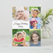 Beste Mama FotoCollage Geburtstagsflachkarte (Stehend Vorderseite)
