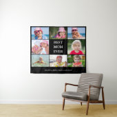 Beste Mama-FotoCollage Wandteppich (Beispiel (Horizontal))