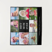 Beste Mama-FotoCollage Wandteppich (Vorderseite)