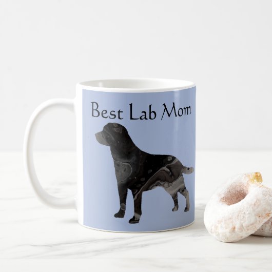 Beste Mama für Black Lab Kaffee Tasse Anpassen Lab (Mit Donut)