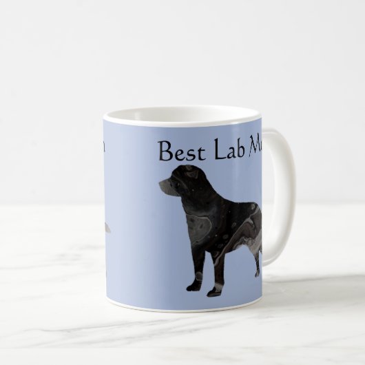 Beste Mama für Black Lab Kaffee Tasse Anpassen Lab (VorderseiteRechts)