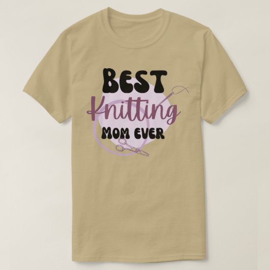 Beste Mama für das Stricken 368 T-Shirt (Design vorne)