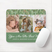 Beste Mama für FotoCollage Green und Gold Mousepad (Mit Mouse)