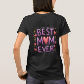 Beste Mama für Herz und Glitzern T-Shirt (Rückseite)