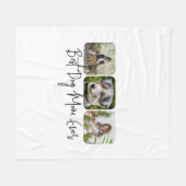 Beste Mama für Hunde - Benutzerdefinierte 3-Foto C Fleecedecke (Vorderseite (Horizontal))
