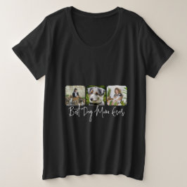 Beste Mama für Hunde - Benutzerdefinierte 3-Foto C Große Größe T-Shirt