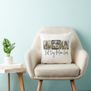 Beste Mama für Hunde - Benutzerdefinierte 3-Foto C Kissen