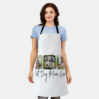 Beste Mama für Hunde - Benutzerdefinierte 3-Foto C Schürze