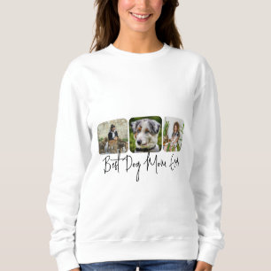 Beste Mama für Hunde - Benutzerdefinierte 3-Foto C Sweatshirt