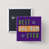Beste Mama für Hunde Button (Vorne & Hinten)