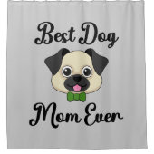 Beste Mama für Hunde Duschvorhang (Vorderseite)