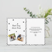 Beste Mama für Hunde Einladung (Stehend Vorderseite)