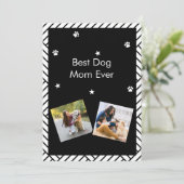 Beste Mama für Hunde Einladung (Stehend Vorderseite)