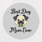 Beste Mama für Hunde Etiketten (Design 1)
