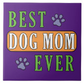 Beste Mama für Hunde Fliese (Vorderseite)