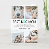 Beste Mama für Hunde | Foto Collage Mother Day Karte (Vorderseite)