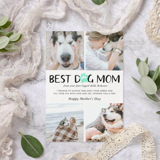 Beste Mama für Hunde | Foto Collage Mother Day Karte