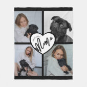 Beste Mama für Hunde | FotoCollage Fleecedecke (Vorderseite)