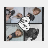 Beste Mama für Hunde | FotoCollage Fleecedecke (Vorderseite (Horizontal))
