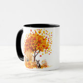 Beste Mama für Hunde im Herbst, Boston Terrier Tasse (Vorderseite Links)