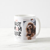 Beste Mama für Hunde je 2 Foto Pawprint Kaffeetasse (VorderseiteRechts)
