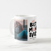 Beste Mama für Hunde je 2 Foto Pawprint Kaffeetasse (Vorderseite Links)