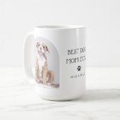 Beste Mama für Hunde je 2 Foto - Pfeil und Name Te Kaffeetasse (Vorderseite Links)