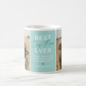 Beste Mama für Hunde je Aquamarin 2 Foto Kaffeetasse (Mittel)