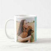 Beste Mama für Hunde je Aquamarin 2 Foto Kaffeetasse (Links)