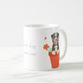 Beste Mama für Hunde je Australian Shepherd Blume Kaffeetasse (VorderseiteRechts)